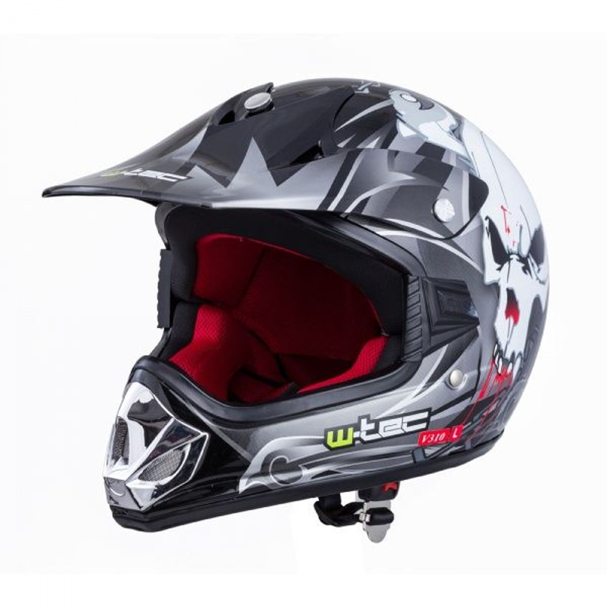 Junior motorsykkel cross hjelm W-TEC V310 - Skull
