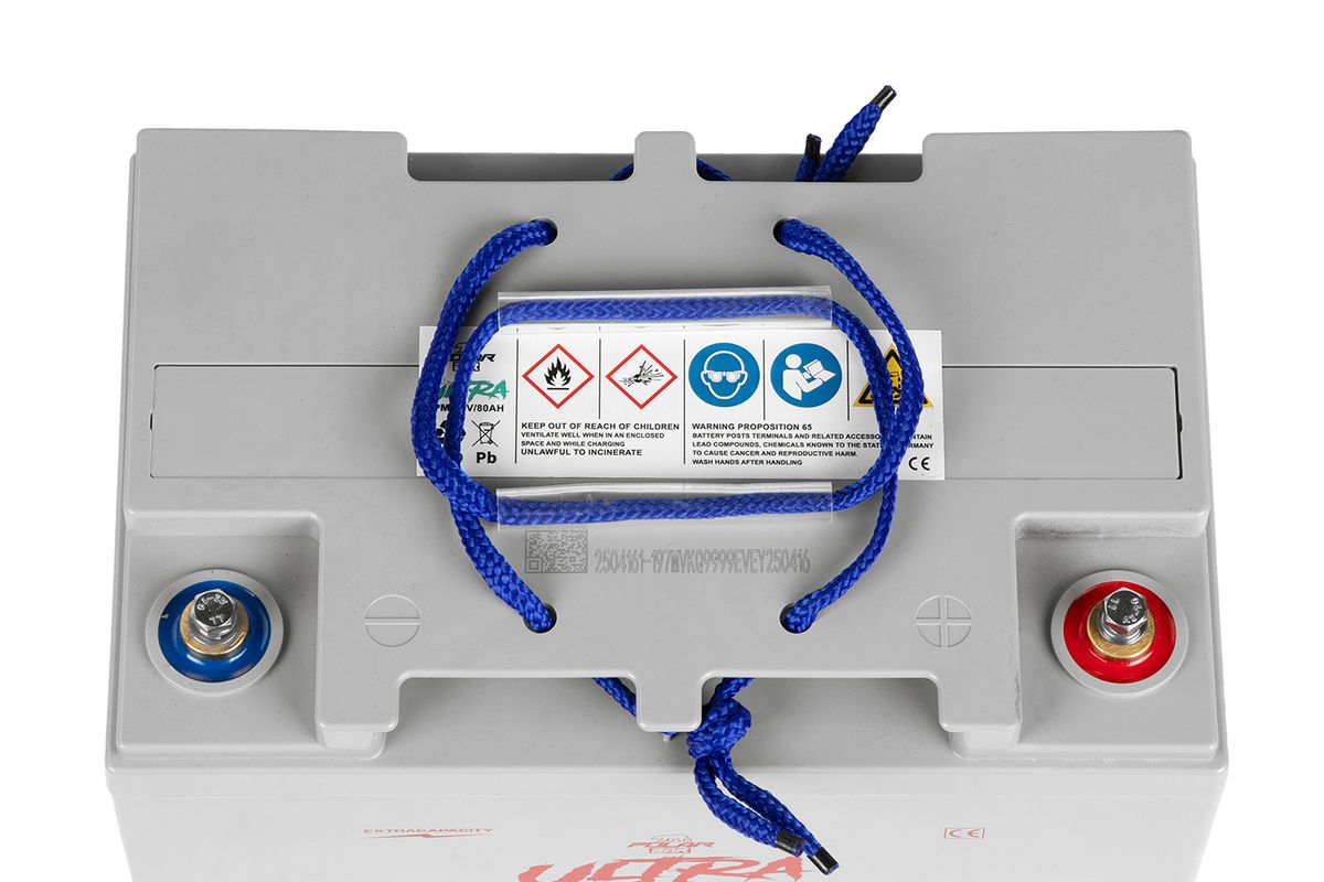 Polar Bär 12V 80Ah blygel XPM Batteri for elbil og transport