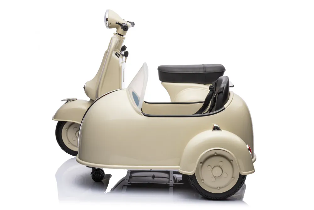 Vespa scooter for to barn 3-9 år - med revers