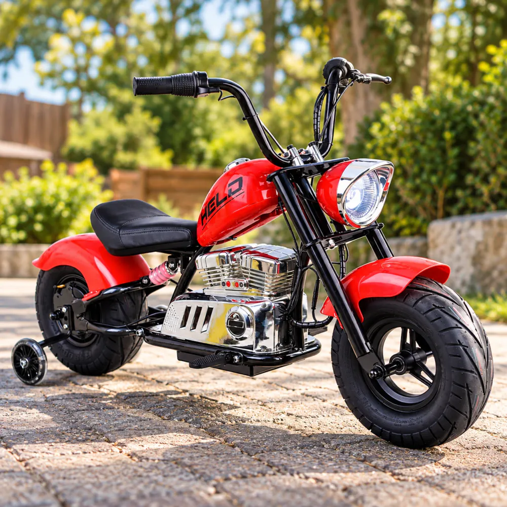 Elektrisk motorsykkel Old-School 300W 24V – Rød