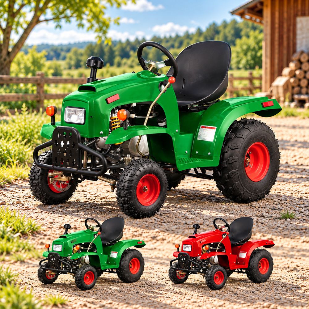 Nitro Motors 110cc barnetraktor med tilhenger el-start
