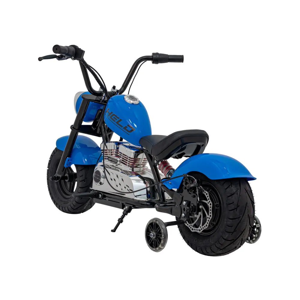Elektrisk motorsykkel for barn – Old-School, 300 W, 24 V, blå