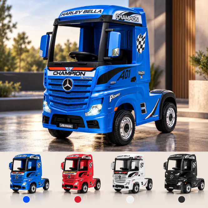 Hovedbilde Mercedes Actros 4x4 elektrisk lastebil for barn ...