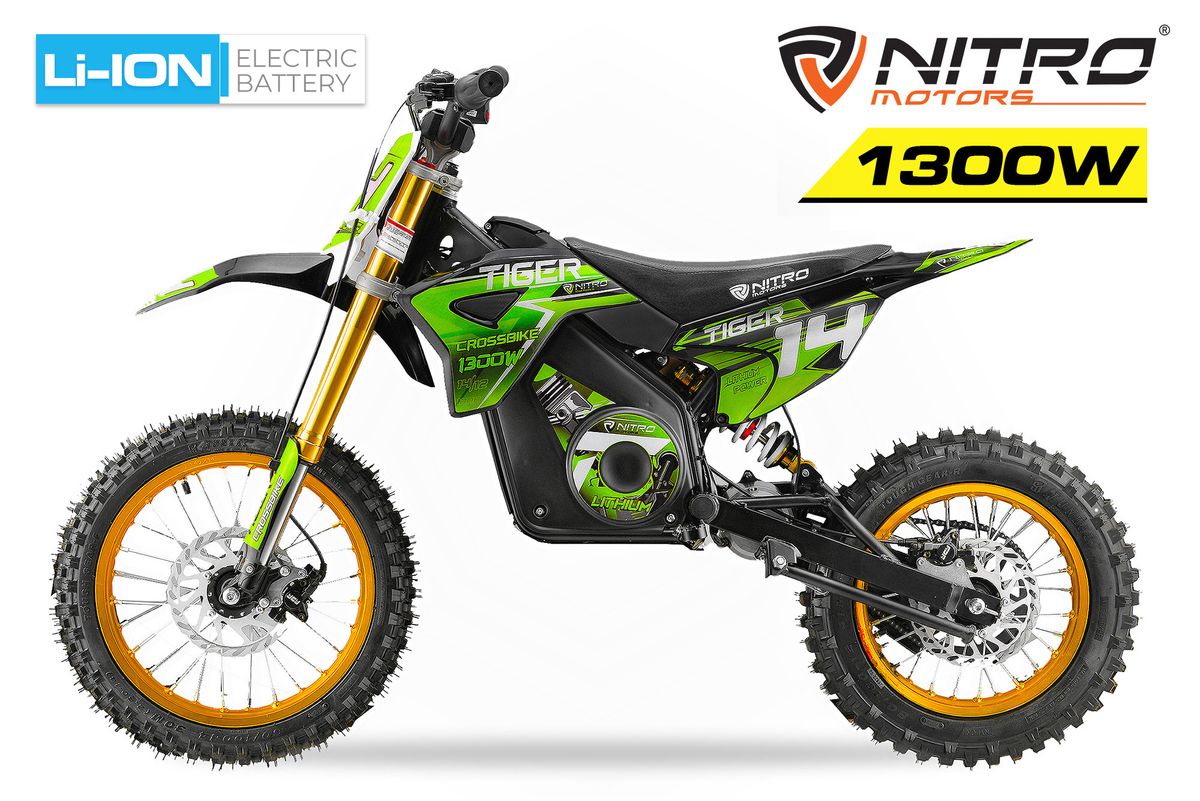 Tiger Eco DLX el-dirtbike 1300W lithium 14/12