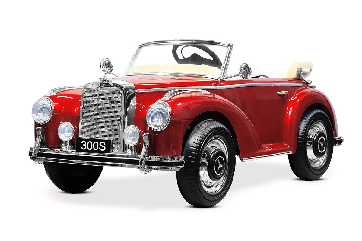 Mercedes 300S barnebil 12V med fjernkontroll og gummidekk