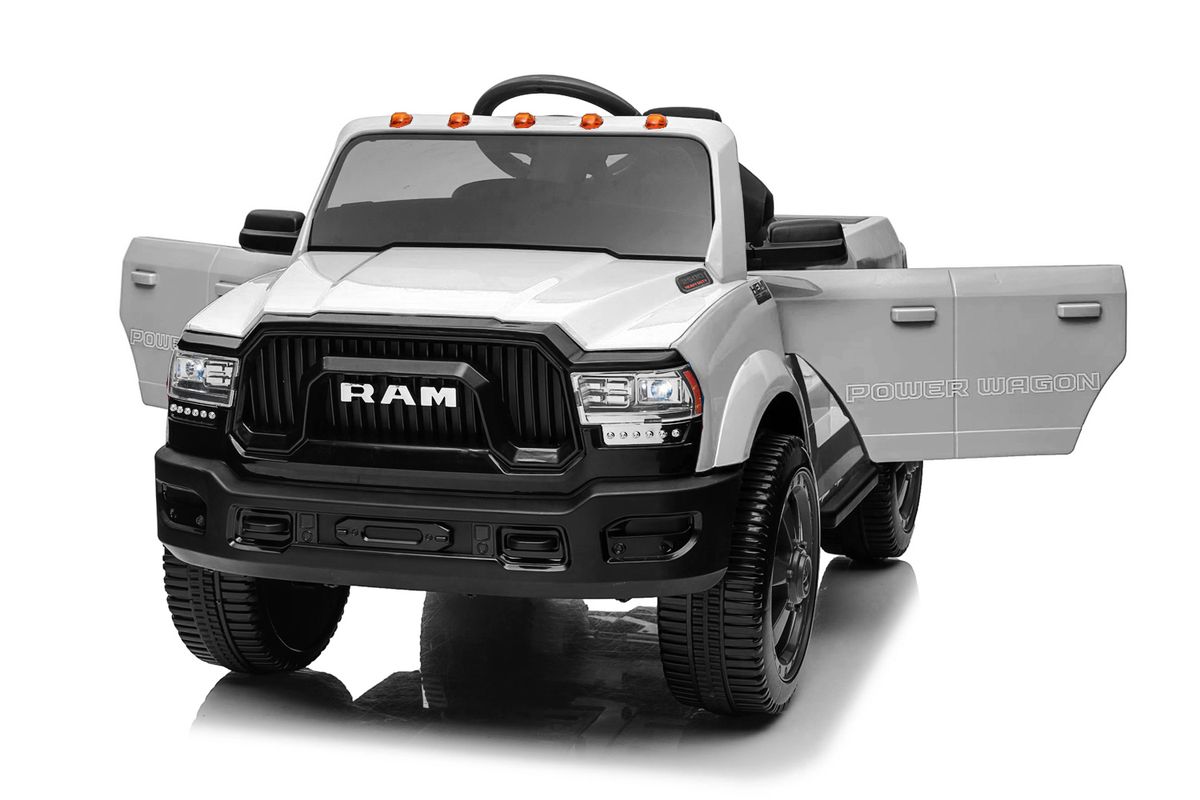 Dodge RAM elbil barn 12V med lys og fjernkontroll