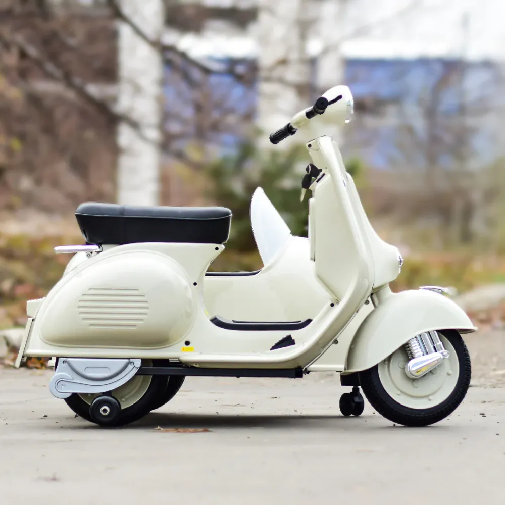 Vespa scooter for to barn 3-9 år - med revers